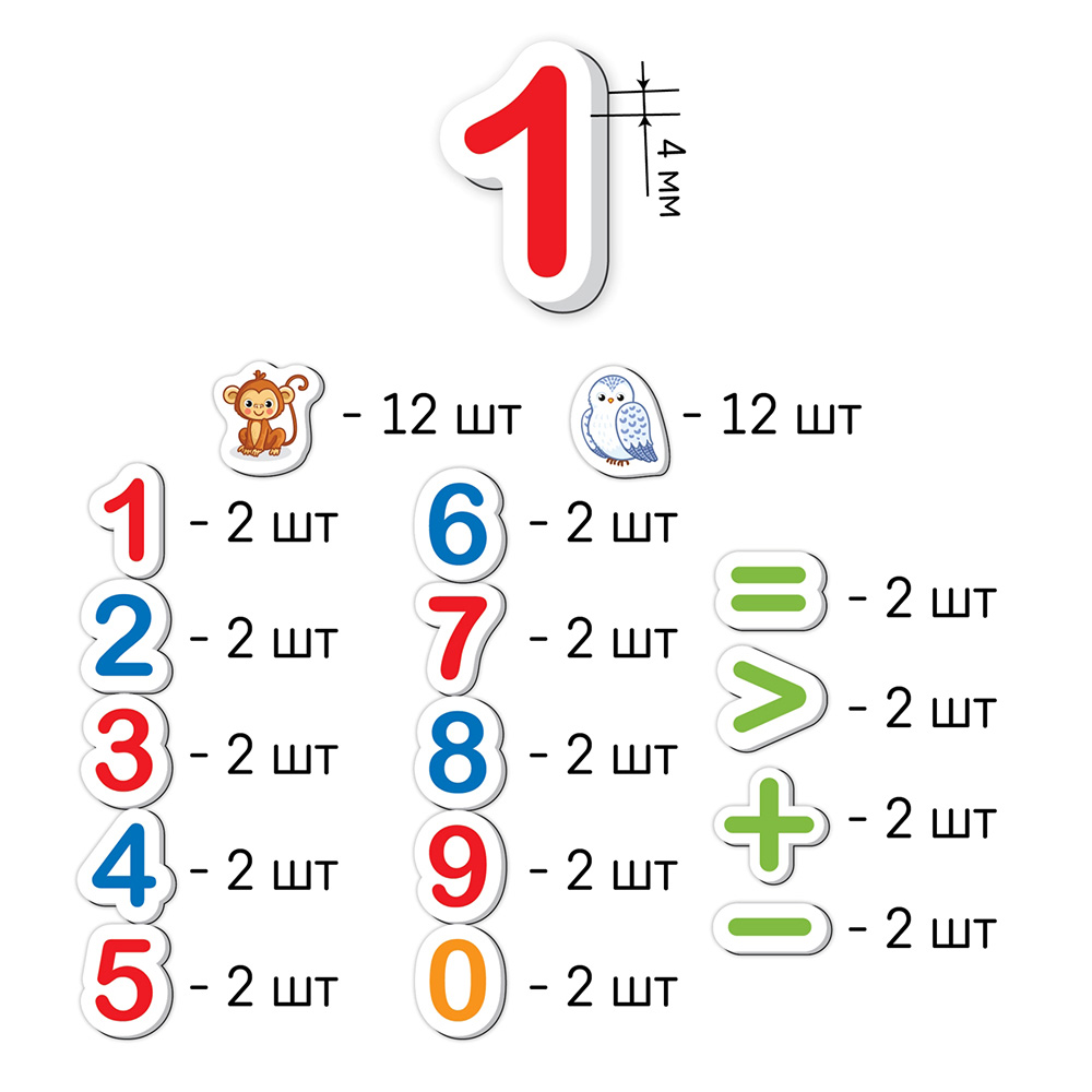 Картинка Магнитная игра "Математика" Артикул ET05-012-33