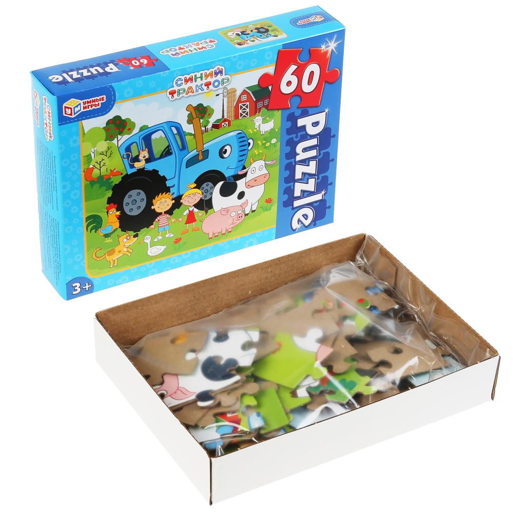 Картинка Puzzle "Синий Трактор" 60 деталей Артикул 4630115523437