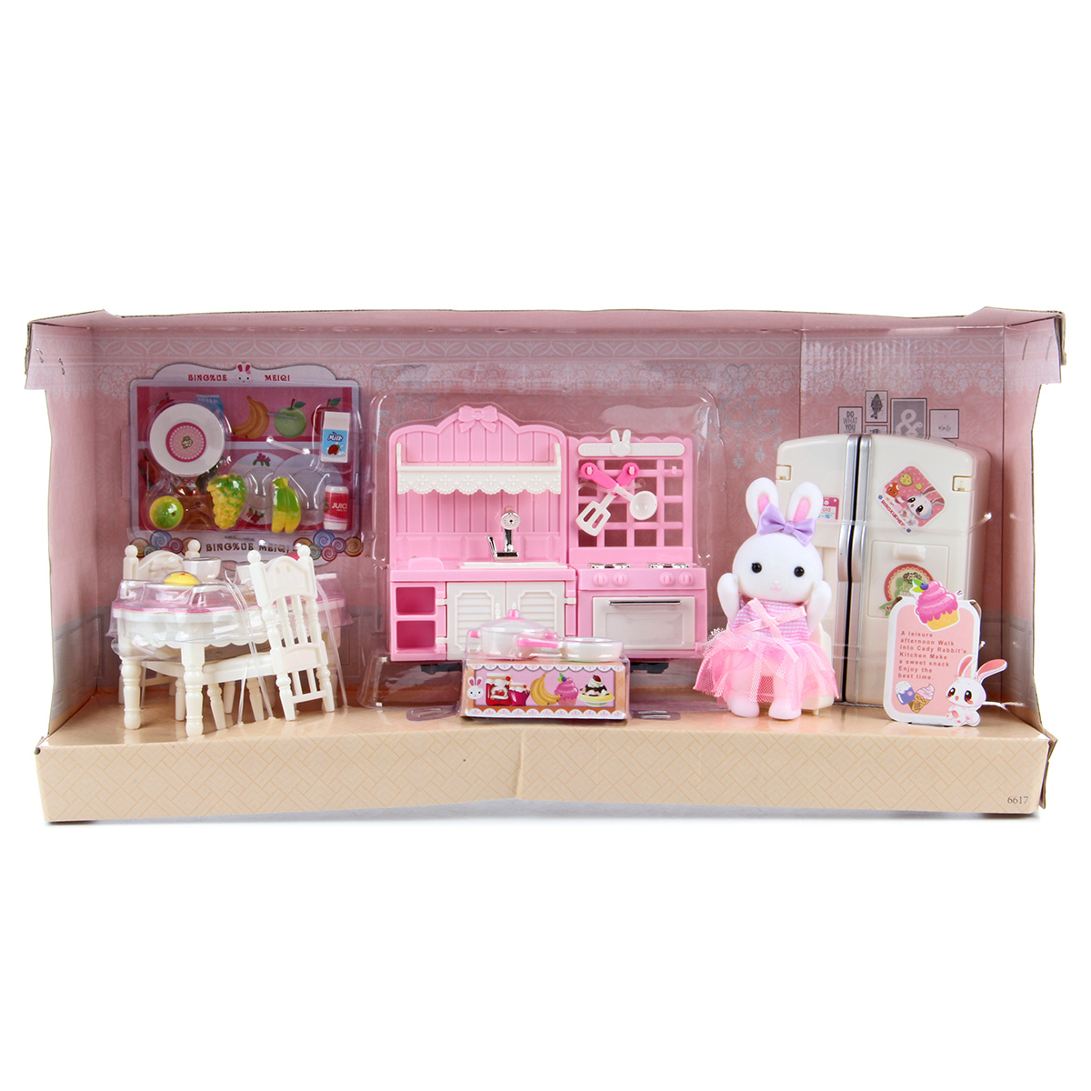 Картинка Кукла зайчик с набором мебели "Гостинная" Артикул 113305-110