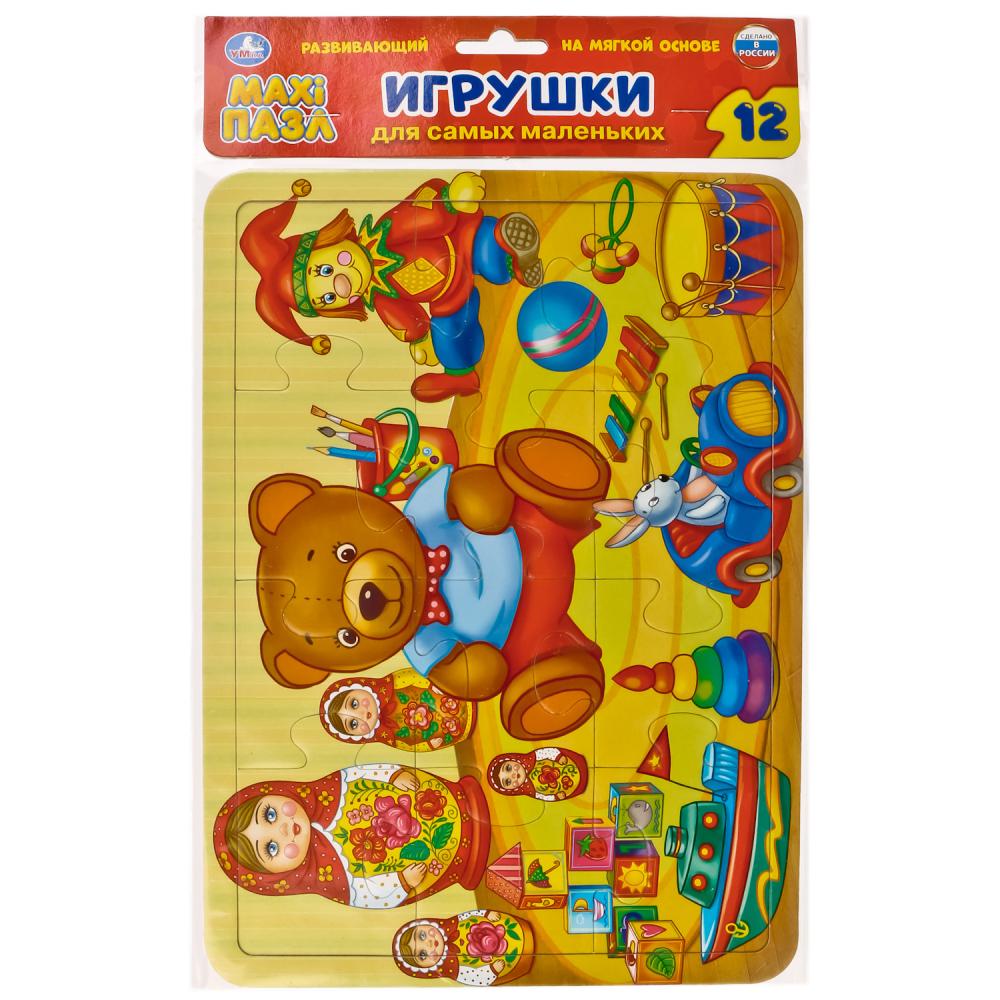 Картинка Maxi Пазл Умка в пакете 3 вида в ассортименте Артикул 4690-035