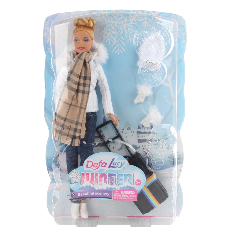 Картинка Кукла Люси "Зимняя прогулка", 29 см, белый Артикул 83366-78