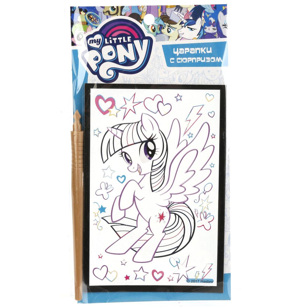 Картинка Набор для творчества "MULTIART" царапки с сюрпризом, MY LITTLE PONY (в пакете) Артикул SCD-SPR-MLP01