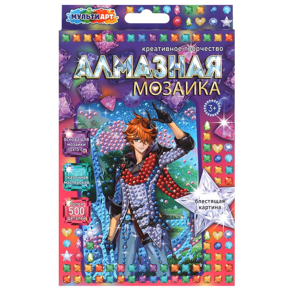 Картинка Алмазная мозаика 10х15 см воин стихий МУЛЬТИ АРТ Артикул AM10X15-10