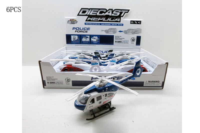 Картинка Вертолет металл, звук, свет, 6шт №836D Артикул 836D