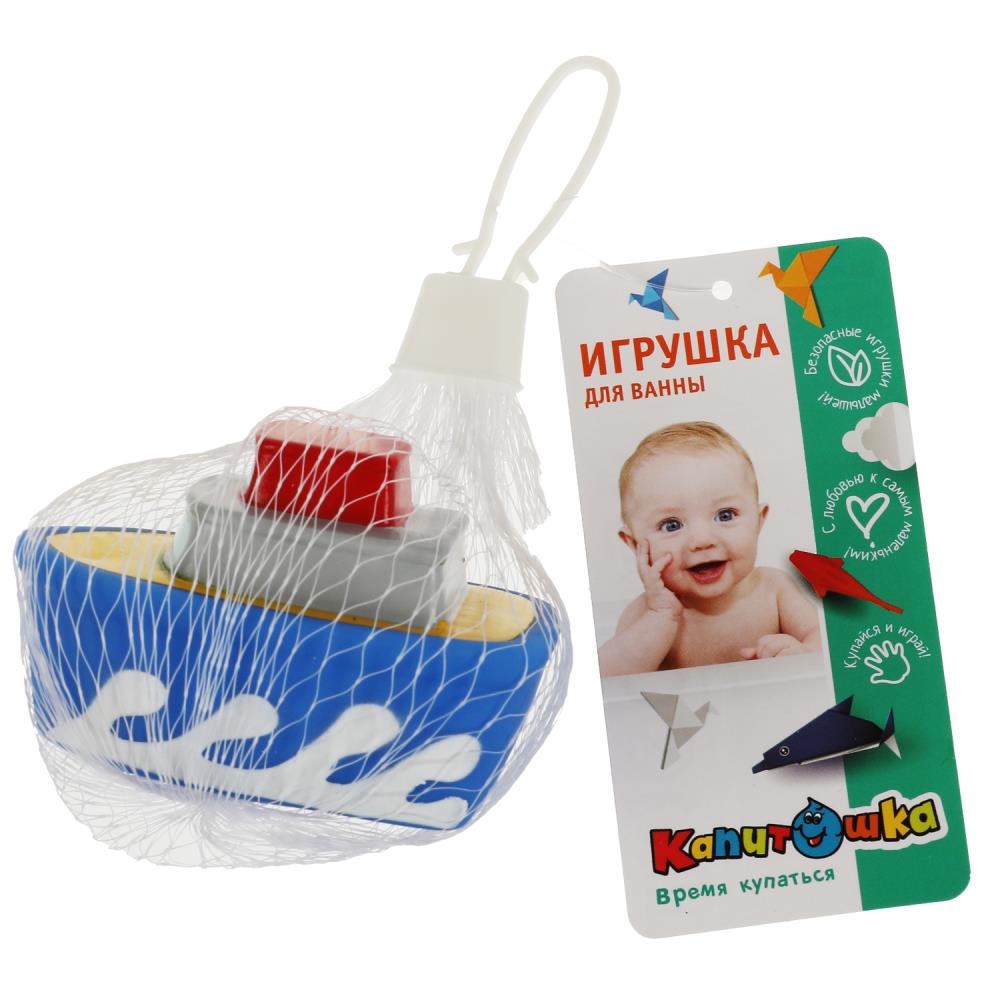 Картинка Игрушка для ванны катер сетка, хенгтег КАПИТОШКА Артикул LXB90_256-1