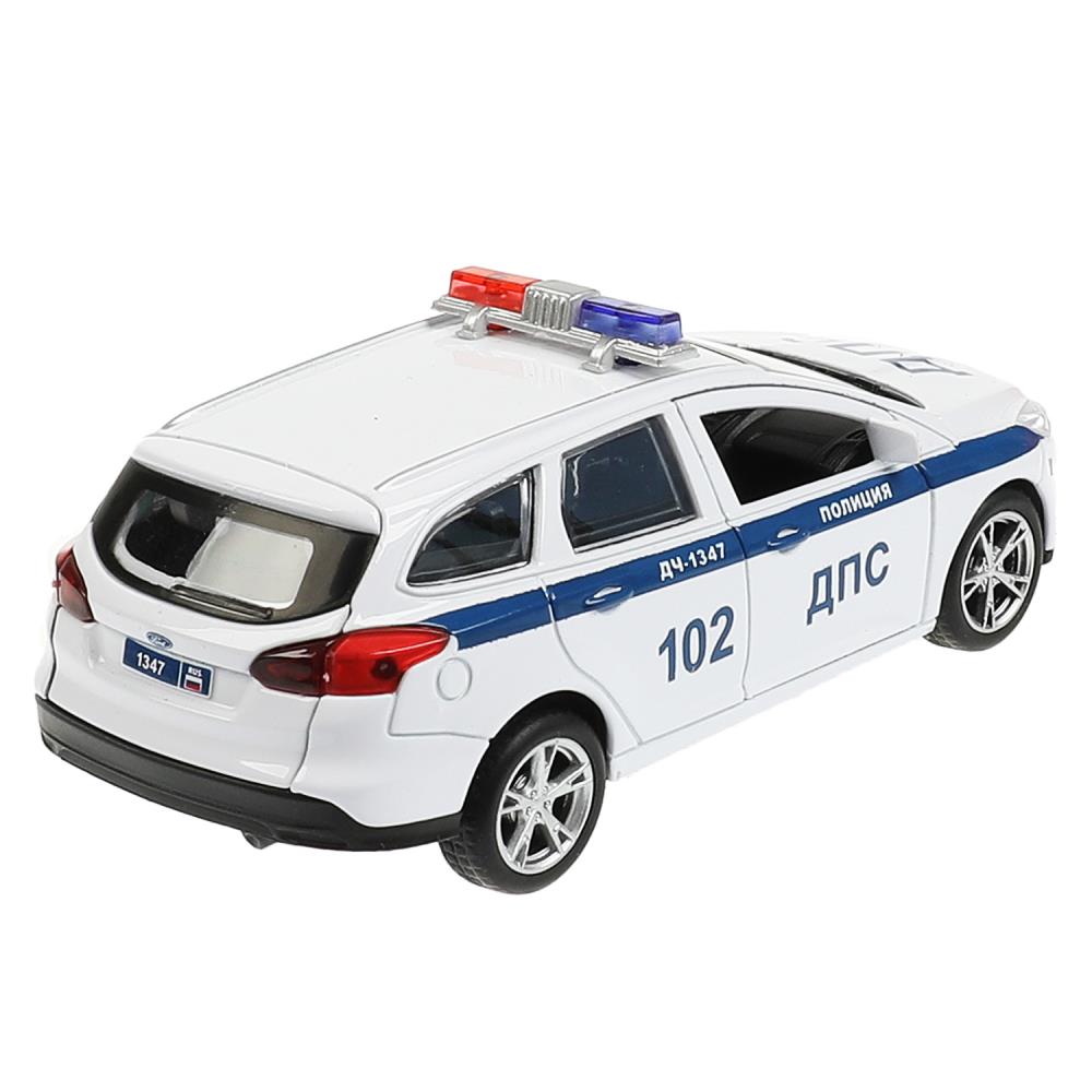 Картинка Машина металл свет-звук FORD FOCUS TURNIER ПОЛИЦИЯ 12 см, двер, баг,ин, кор. Технопарк Артикул 345532-32