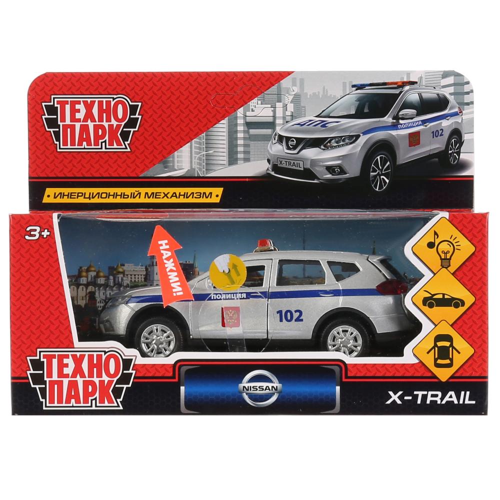 Машина металл свет-звук NISSAN X-TRAIL ПОЛИЦИЯ 12 см, двер, баг
