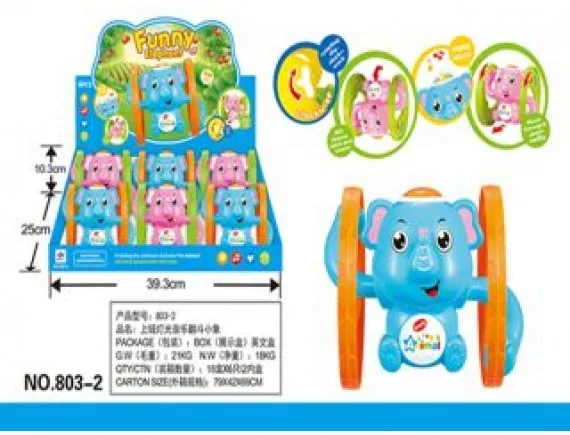 Картинка Игрушка "Заводной слоник" в дисплее 6 шт.40*25*11 Артикул 803-2-35