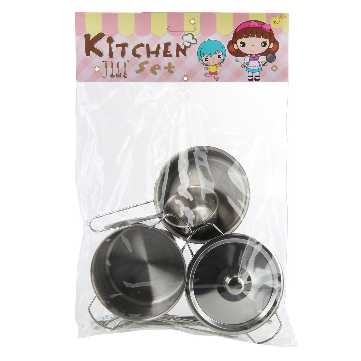 Картинка Набор посуды метал., 22х4х38, пакет. Артикул 104179-47
