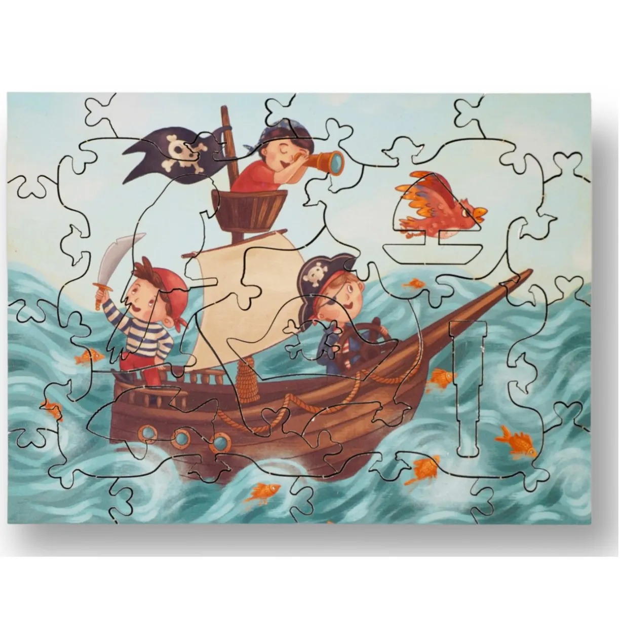 Картинка Детский пазл «Играем в пиратов» 23 детали Артикул HD20018-14