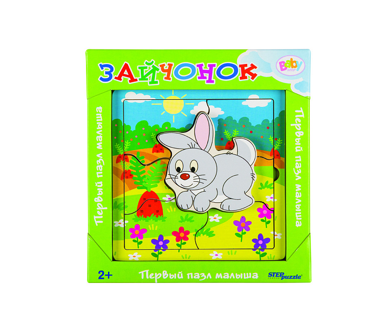 Картинка Игра из дерева "Зайчонок" (собираем и играем) (Baby Step) Артикул 89075-16