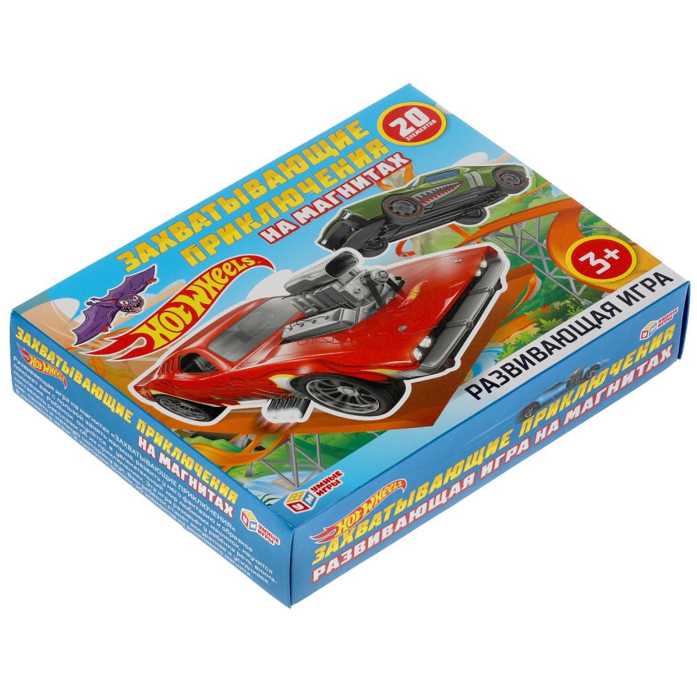 Картинка Hot wheels. Захватывающие приключения. Развивающая игра на магнитах в коробке. Умные игры Артикул 4680107925060
