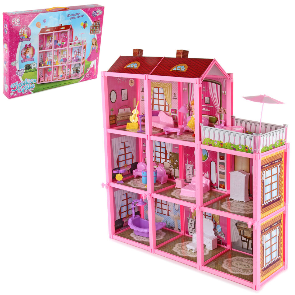 Картинка Набор игровой дом "Многоэтажный" 50х38х6, кор. Артикул 109345-160