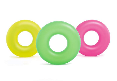 Картинка Надувной круг 91см "Неоновый холод" до 60кг, от 9 лет, 3 цвета Артикул 59262