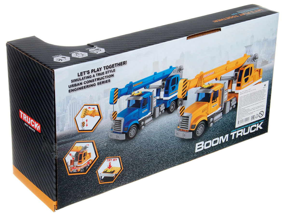 Картинка Машинка "Кран" свет, звук. 37х11,5х19 см. Артикул 135117-90