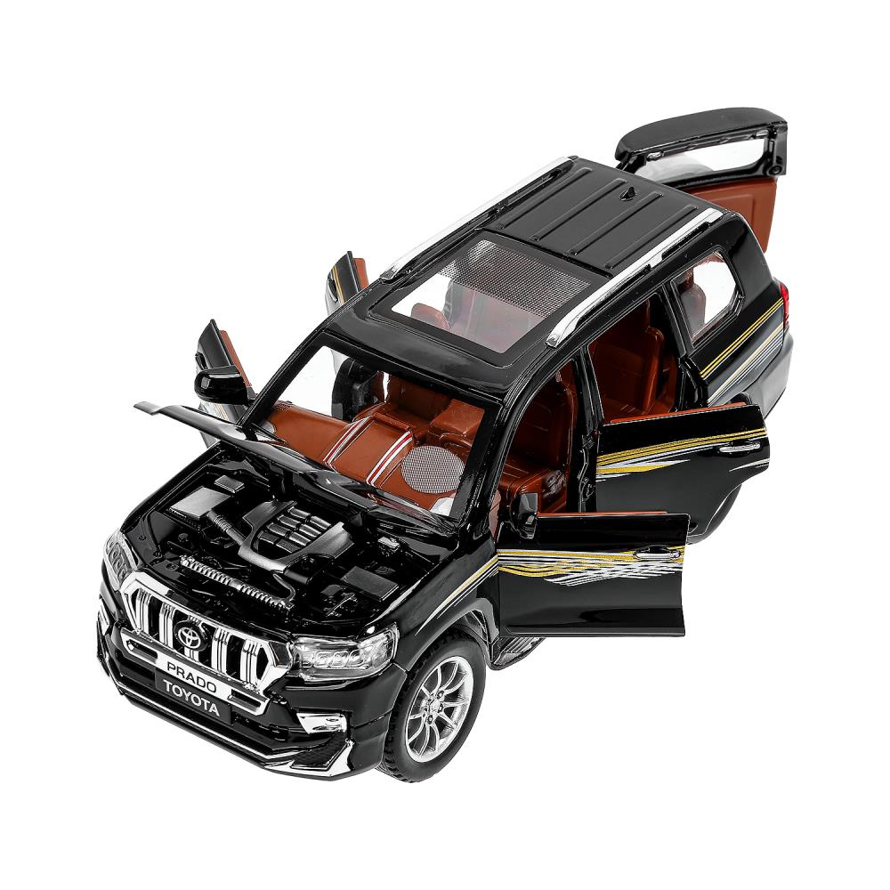 Картинка Машина металл свет-звук TOYOTA PRADO, 21см, двери, инерц, черный, кор Технопарк Артикул CZ124-R-100