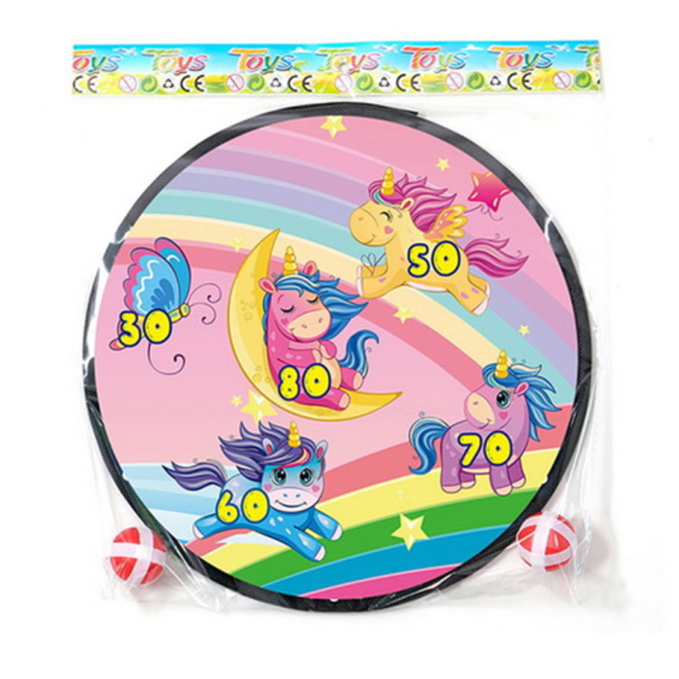 Картинка Дартс Единороги с мячиками и дротиками d/35см, пакет Артикул 133882-15