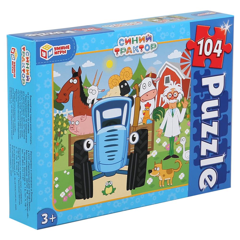 Картинка Puzzle "Синий Трактор" 104 деталей Артикул 4630115523512
