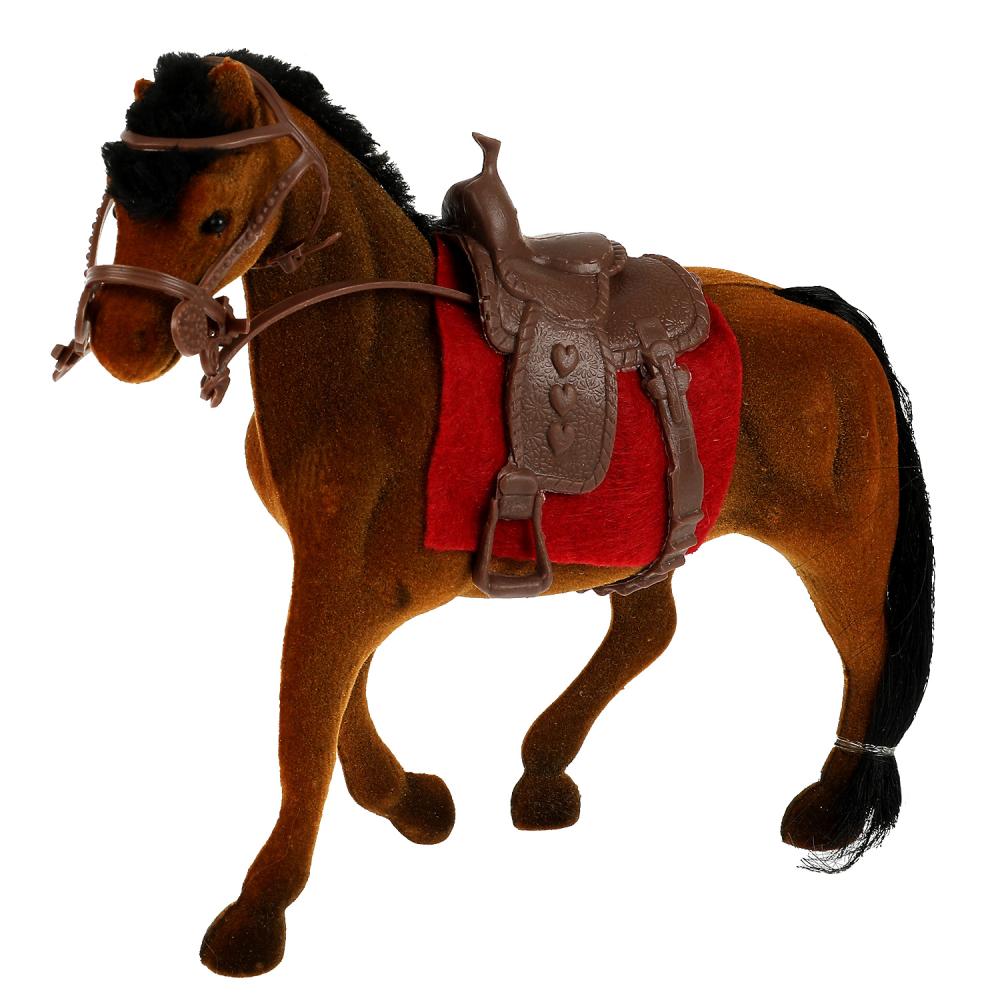 Картинка Аксессуары для кукол 29 см флокированная лошадь с акс для Софии, кор КАРАПУЗ Артикул KT3211-HB-S-50