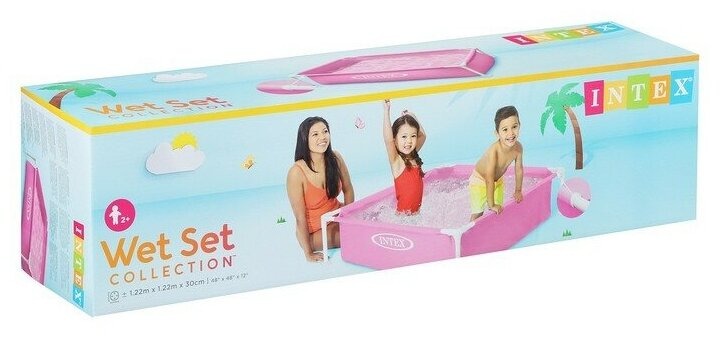 Картинка Каркасный бассейн Mini Frame 122х122х30см, 337л Intex Артикул 57172