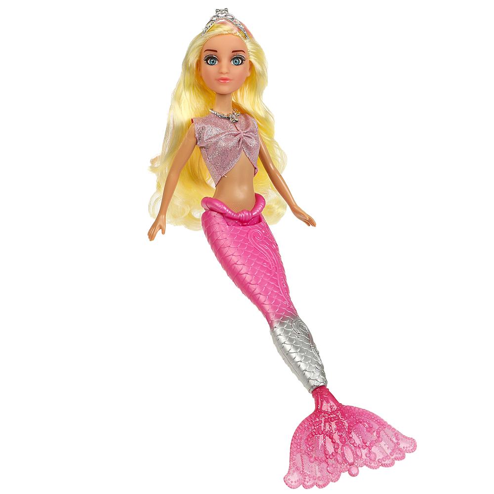 Картинка Русалка 32см, реал. глаза, пласт. хвост, аксессуары LIKEE GIRL Артикул LGM-H1-03-40