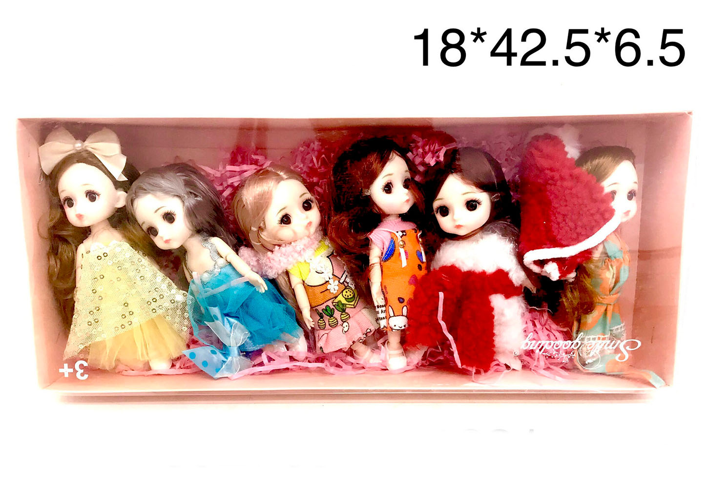 Картинка Кукла брелок 6 шт Артикул XL-0602-100