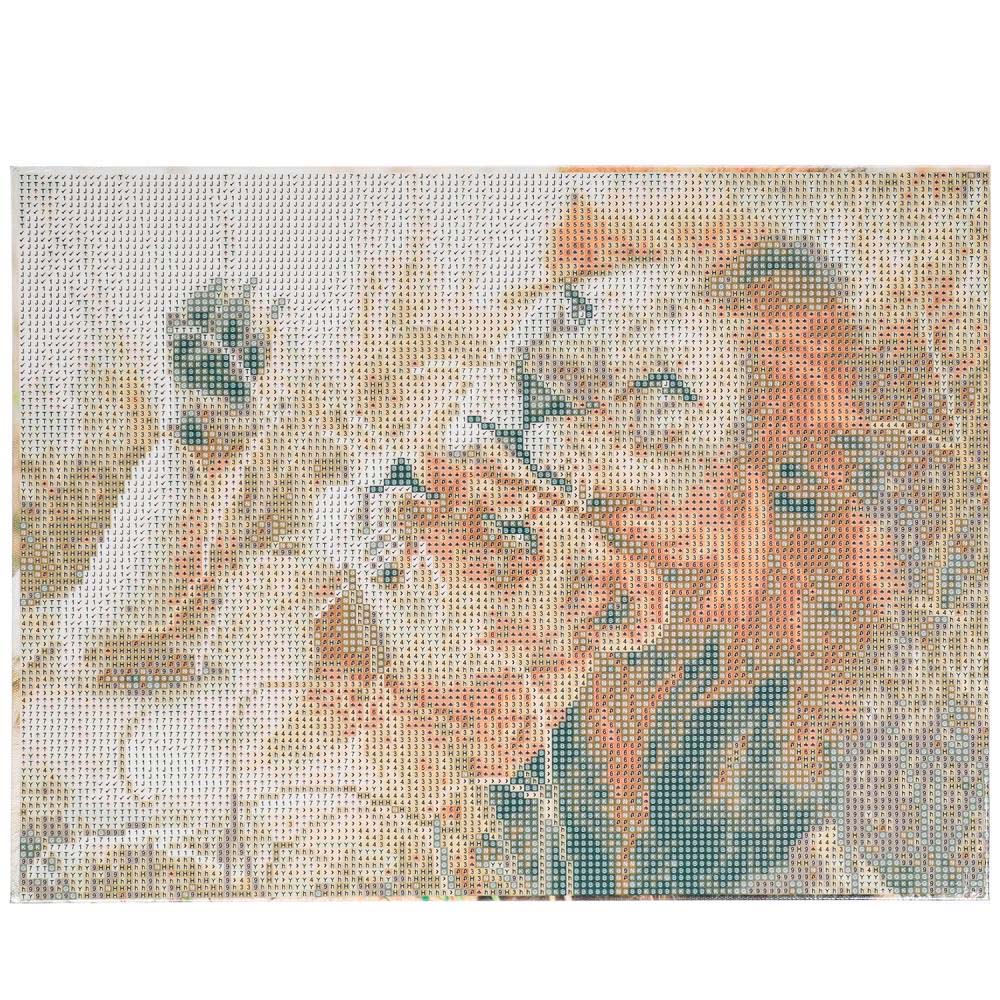 Картинка Алмазная мозаика 30*40 см с подрамником львы МУЛЬТИ АРТ Артикул AM30X40-LEVIL