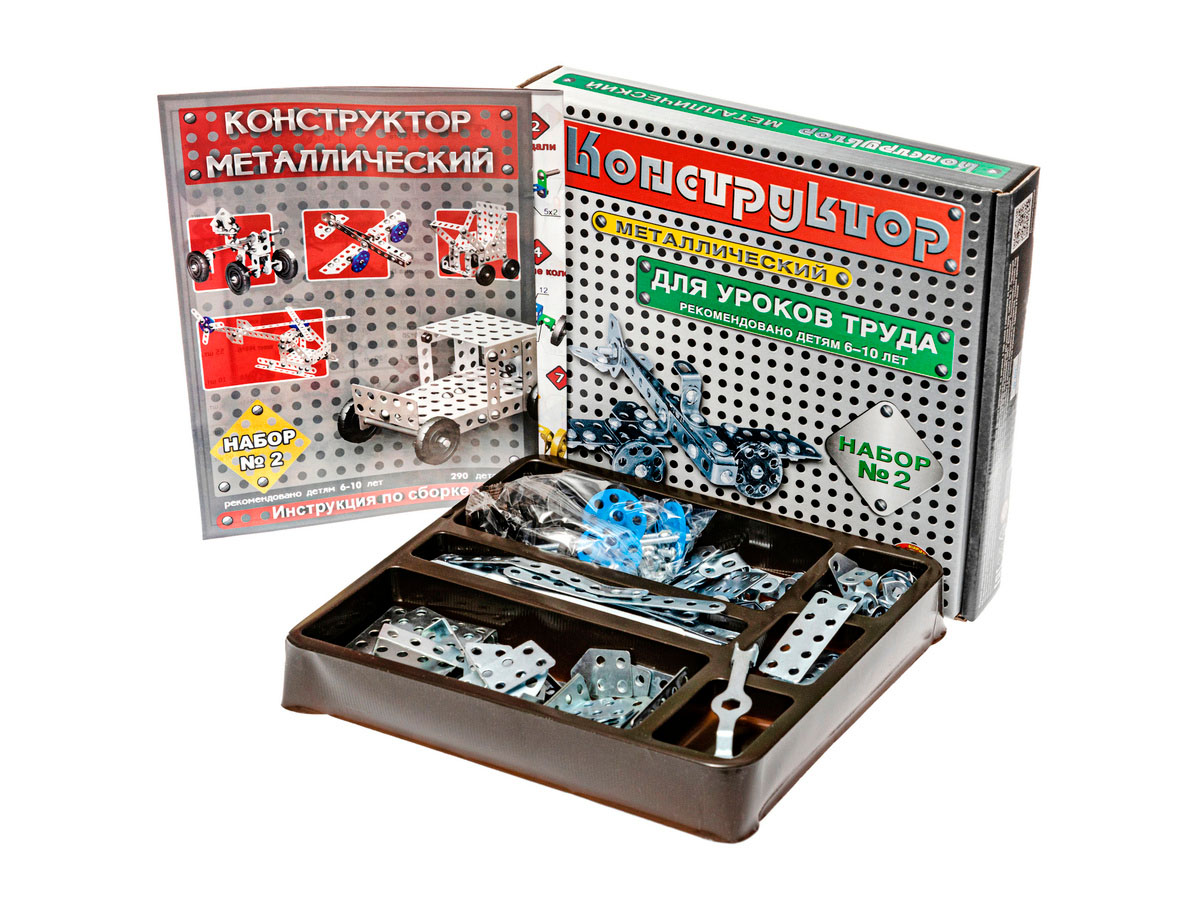 Картинка Металический конструктор. Набор №2, 290 элементов Артикул 00842-85