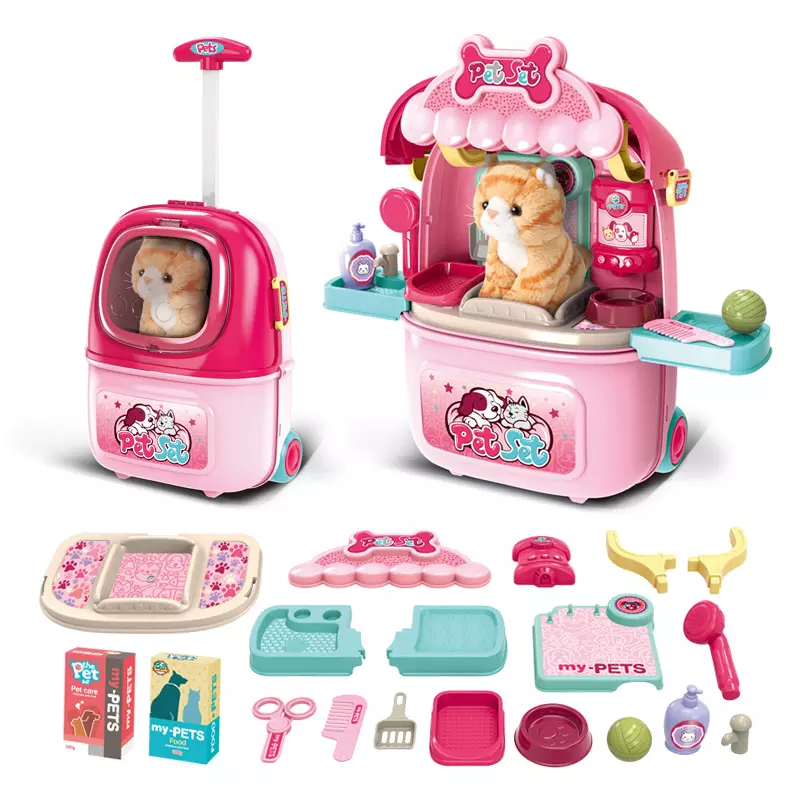 Картинка Детский игровой набор "Зоосалон" в чемодане.37*27*17 Артикул 008-980A-4-200