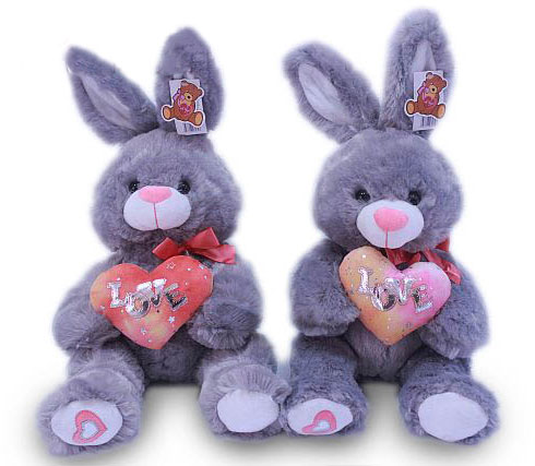 Картинка Mягкая игрушка Зайчик с бантом Артикул 1604/30-65