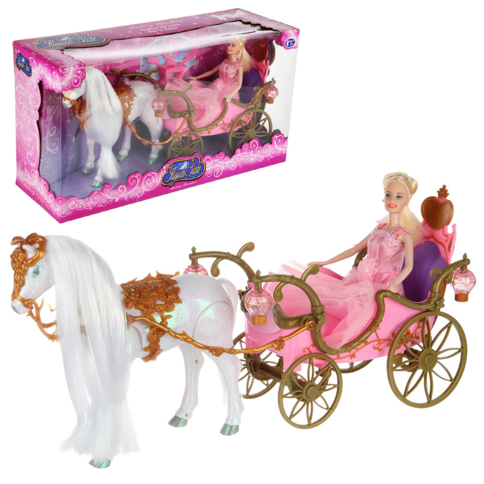 Картинка Карета  с лошадью, принцесса, со зв., 56,5х20х30 , кор. Артикул 135487-270