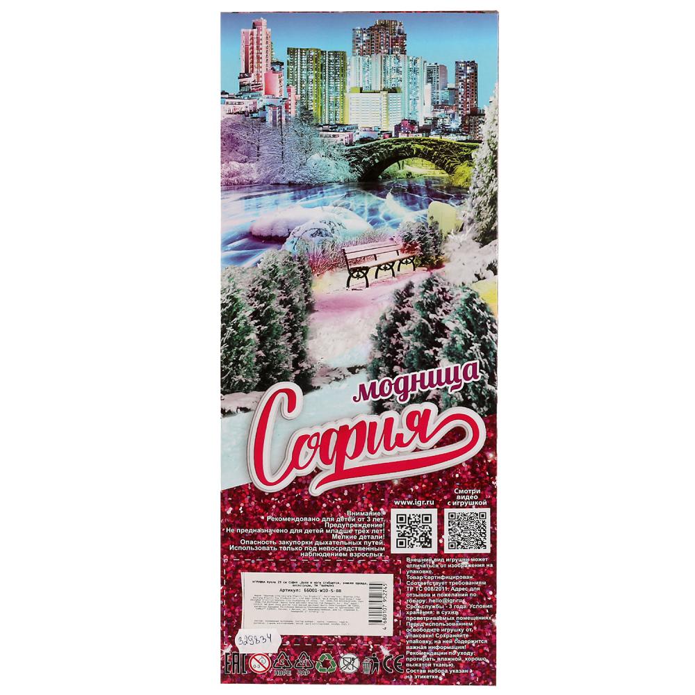 Картинка Кукла 29 см София , руки и ноги сгиб, зимняя одежда, акс, кор КАРАПУЗ Артикул 66001-W10-S-40