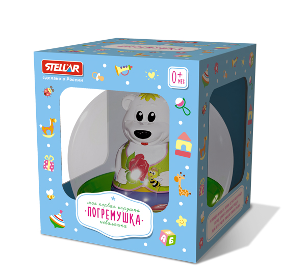 Картинка Погремушка Неваляшка "Мишка" Артикул 01578-no