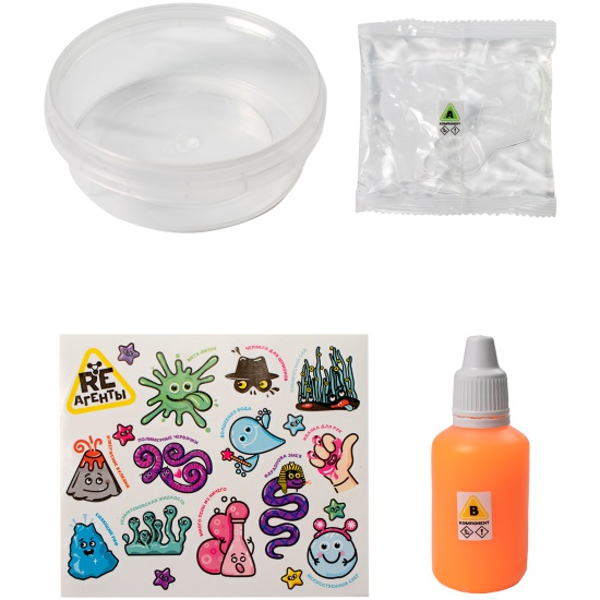 Картинка Игрушка: Научно-познавательный набор "Полимерные червячки", оранжевый, модели «Re-Агенты» Артикул EX021T-23