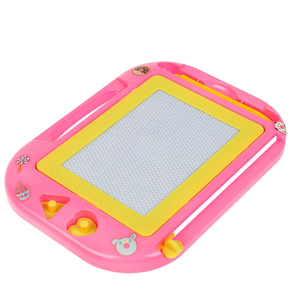 Картинка Доска для рисования топ модель, магнитная, 2 штампа, 21*15см ИГРАЕМ ВМЕСТЕ Артикул B1515226-14