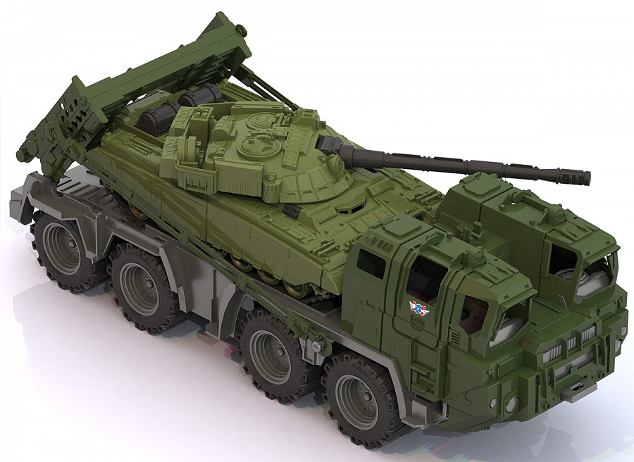 Картинка Военный тягач "Щит" с танком Нордпласт Артикул НП258