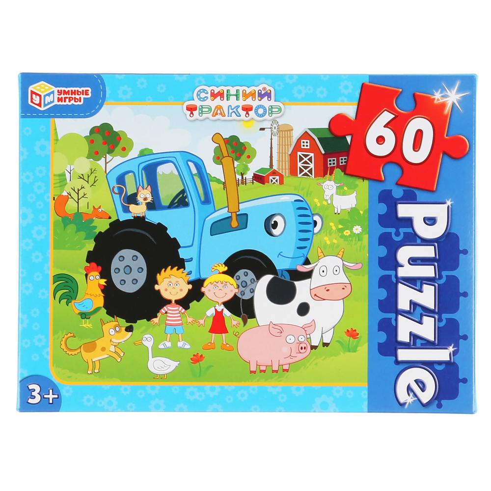 Картинка Puzzle "Синий Трактор" 60 деталей Артикул 4630115523437