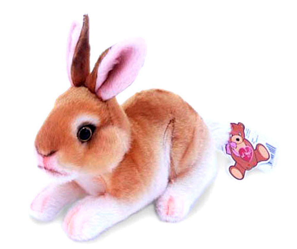Картинка Mягкая игрушка Кролик РЫЖИЙ ЛЕЖИТ -1цв.(220/1) Артикул 19ЛР(RR)-40