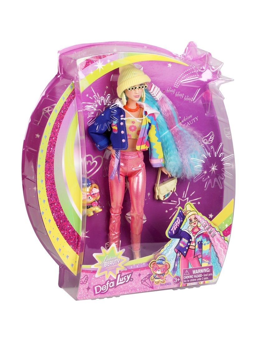 Картинка Игровой набор Defa Lucy "Модница", кукла, 11 предм., коробка Артикул 8503-120