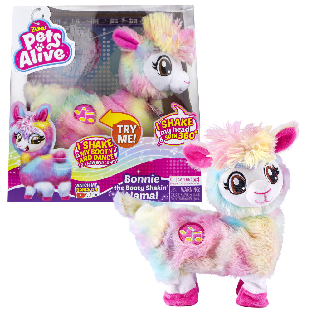 Картинка Интерактивная игрушка Zuru Лама PetsAlive cо звук эффектами Артикул Т19551-200