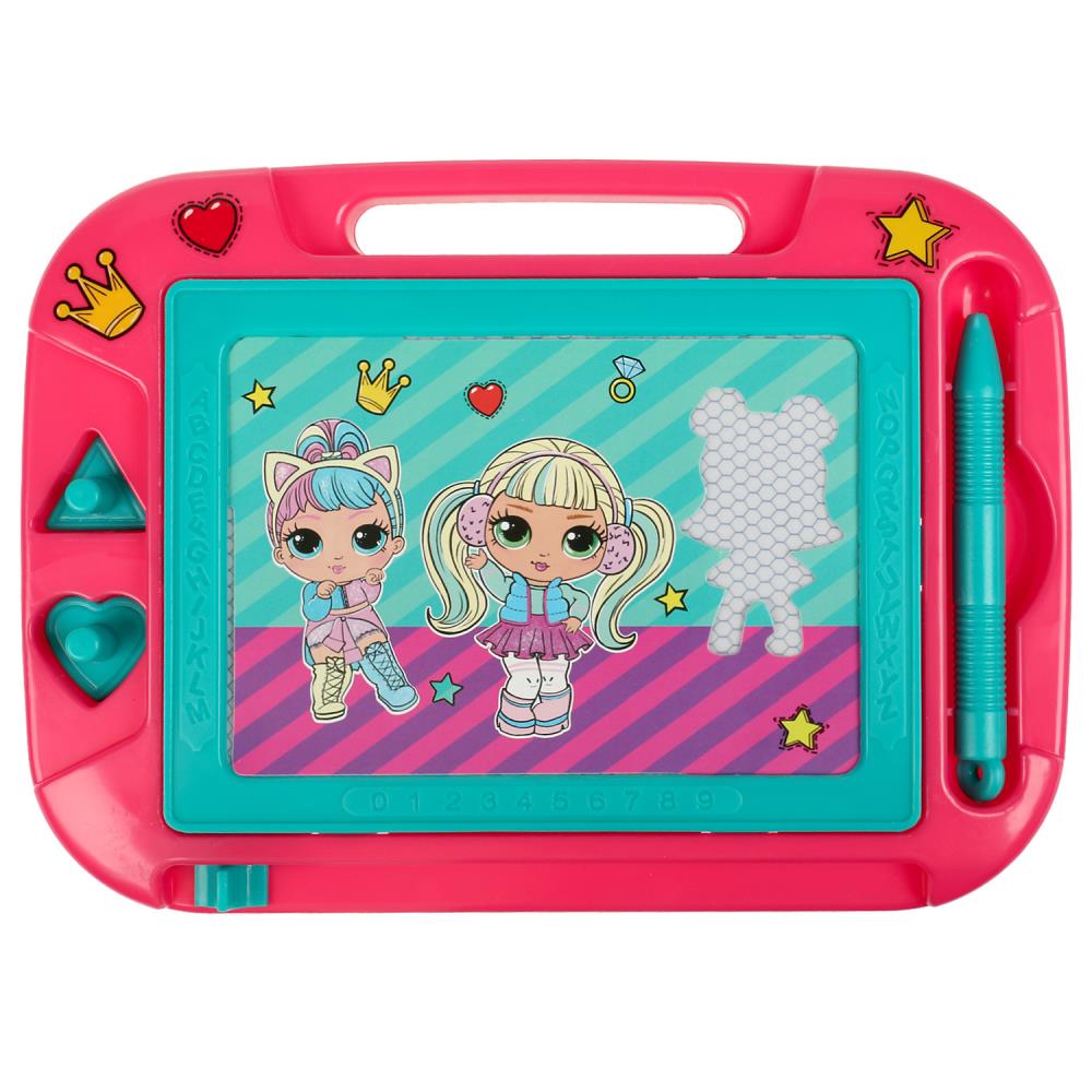 Картинка Доска для рисования лол трафарет.магнитная.2 печати,20*15 ИГРАЕМ ВМЕСТЕ Артикул HS8006KSNL-15