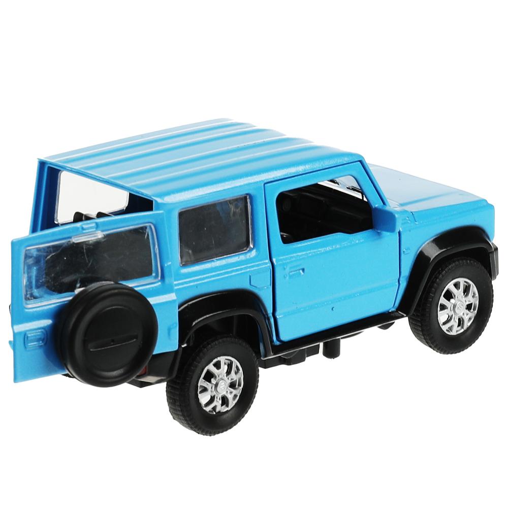 Картинка Машина металл SUZUKI JIMNY 11,5 см, двери, багаж, инерц, синий, кор. Технопарк Артикул 353993