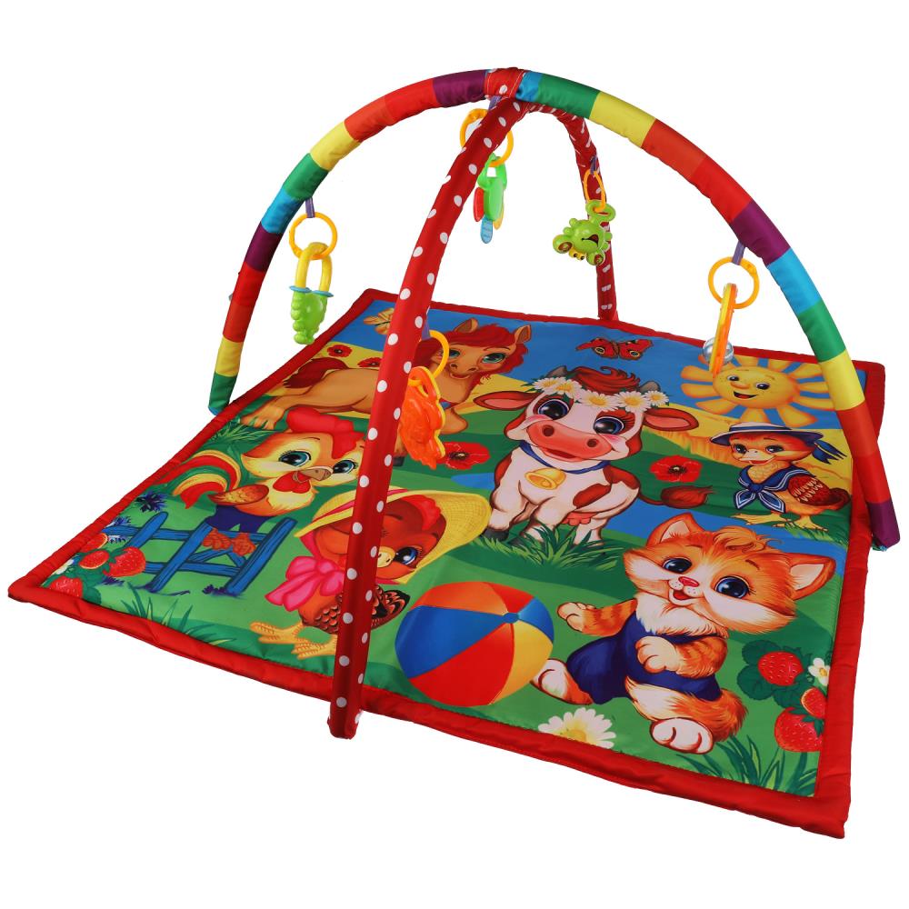 Картинка Детский игровой коврик любимые друзья с погремушками на подвеске Умка Артикул B1906303-110