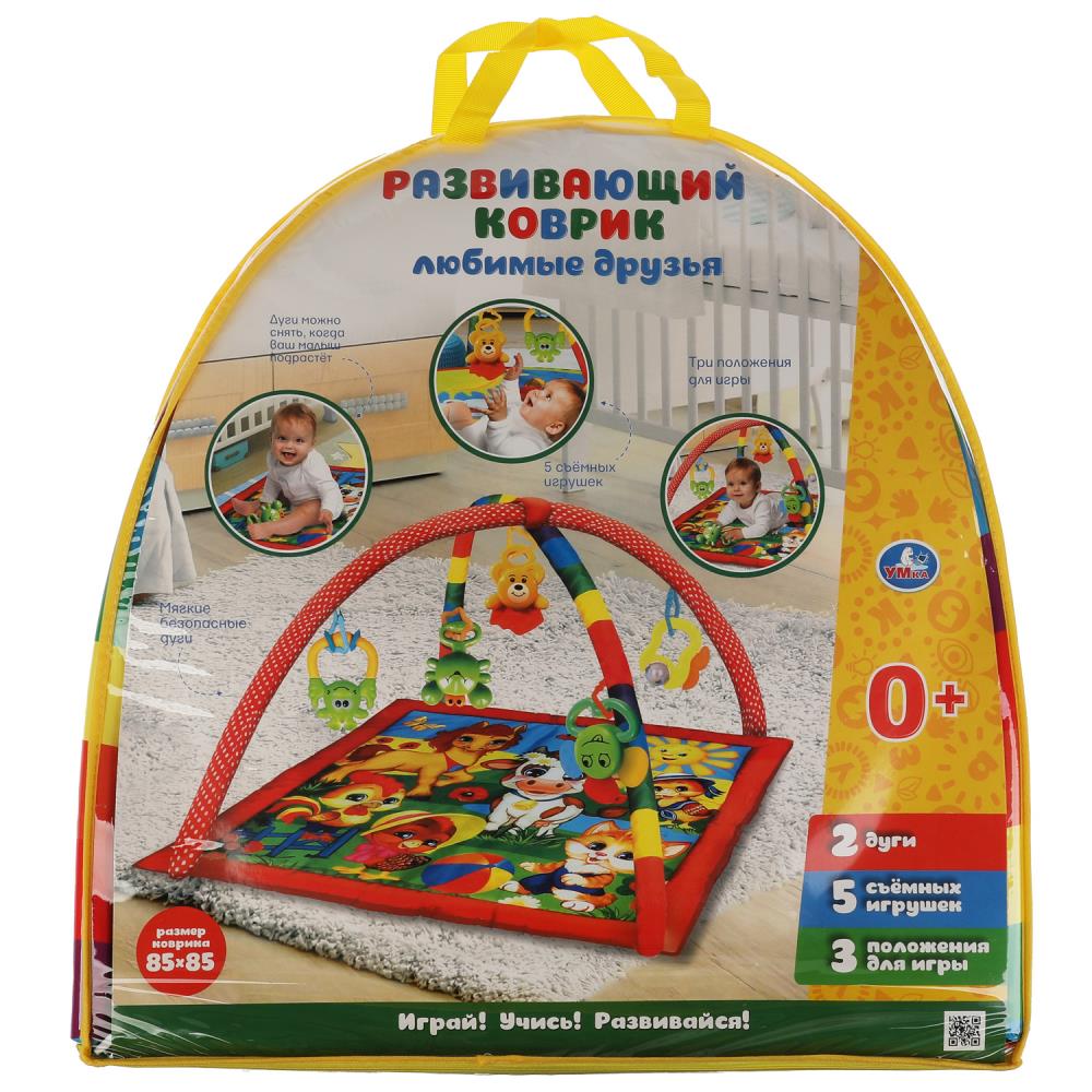Картинка Детский игровой коврик любимые друзья с погремушками на подвеске Умка Артикул B1906303-110