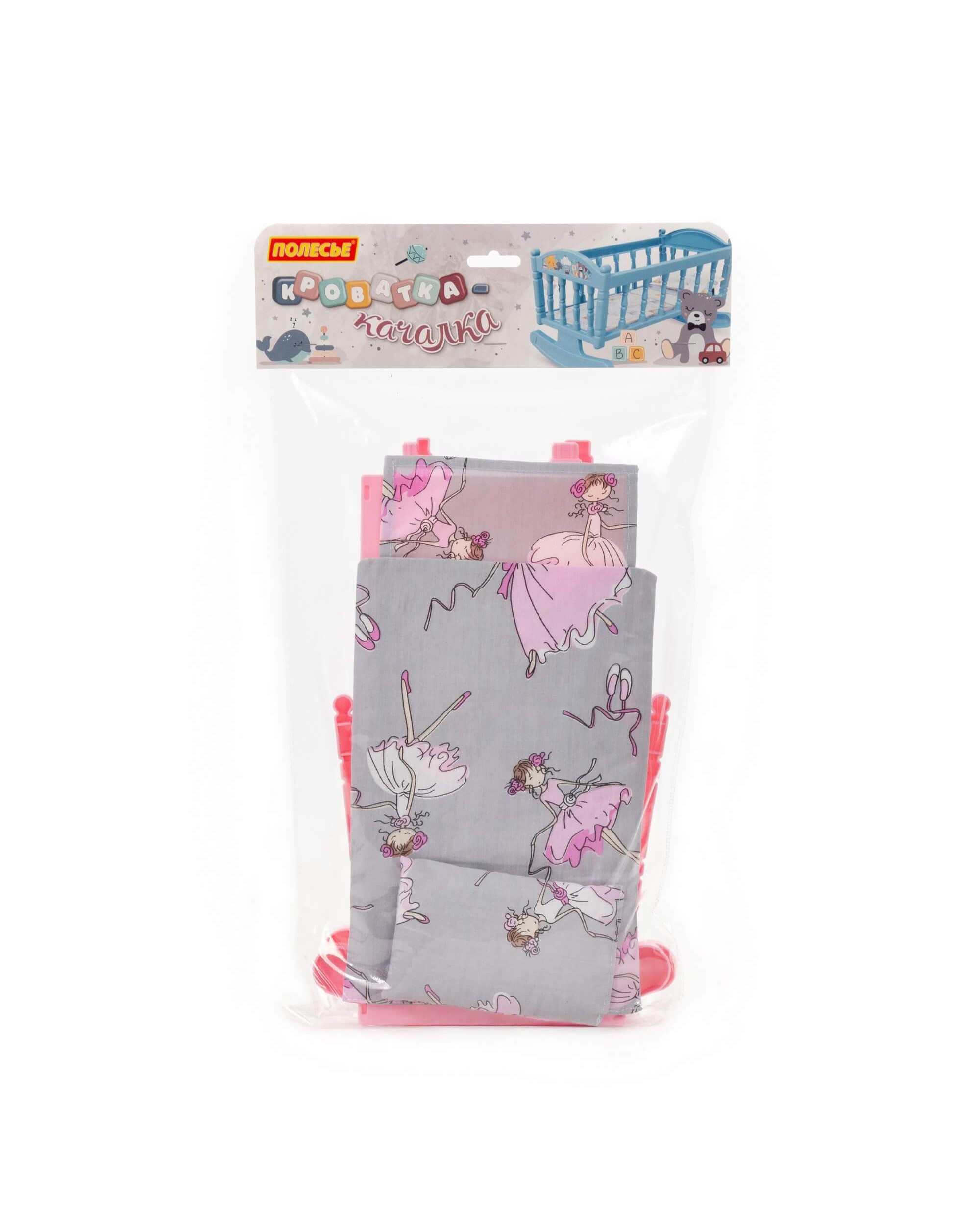 Картинка Кроватка-качалка №4 8 элементов, розовая Артикул П-54446-56