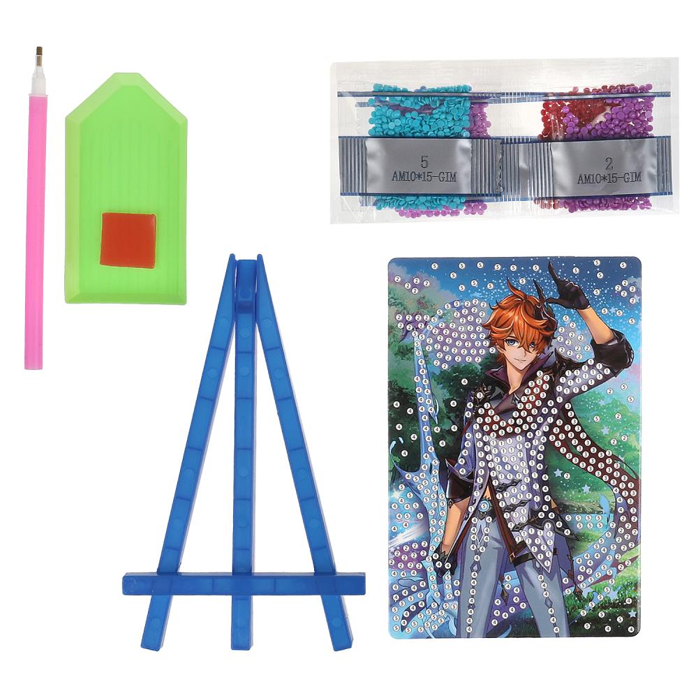 Картинка Алмазная мозаика 10х15 см воин стихий МУЛЬТИ АРТ Артикул AM10X15-10