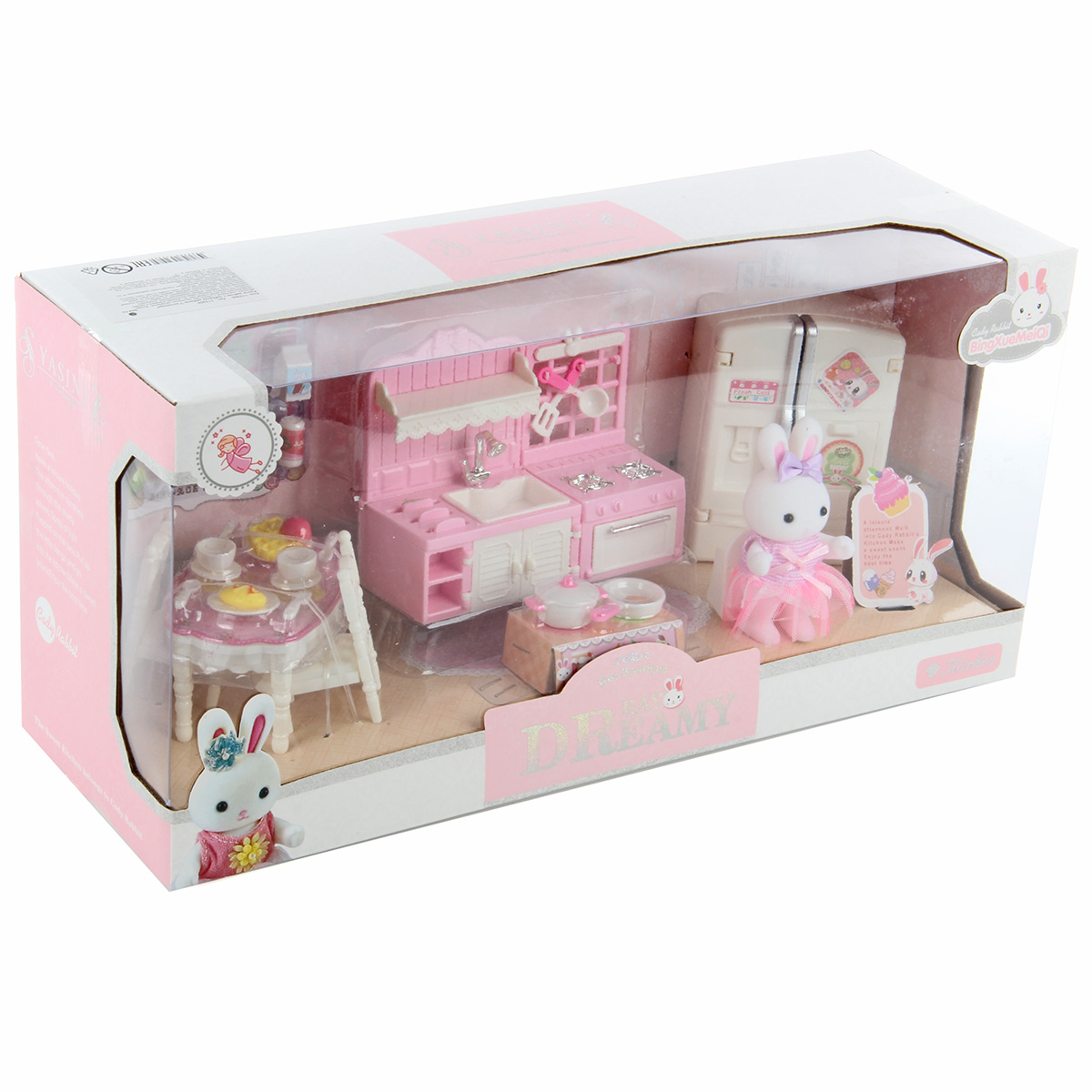 Картинка Кукла зайчик с набором мебели "Гостинная" Артикул 113305-110