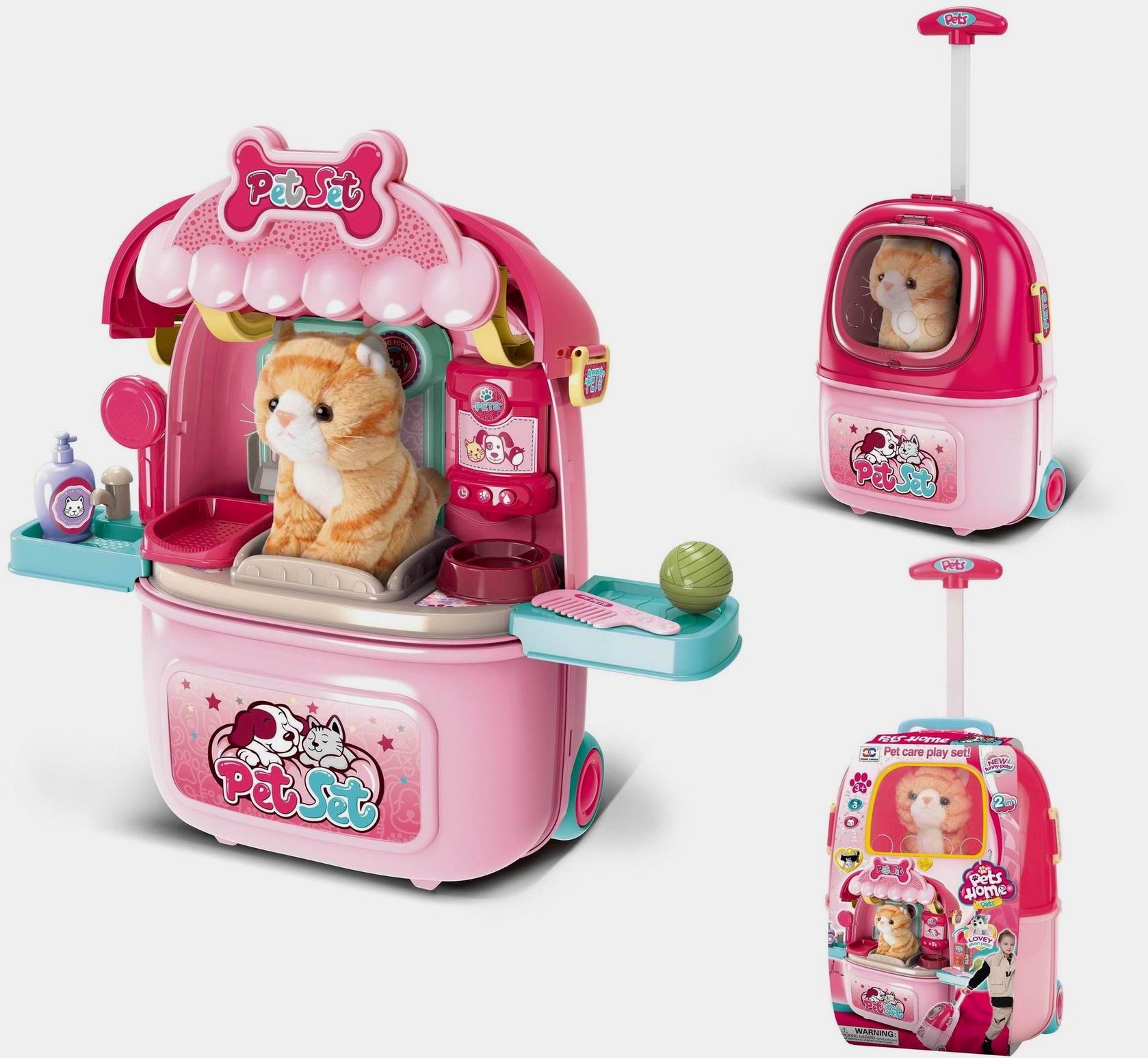 Картинка Детский игровой набор "Зоосалон" в чемодане.37*27*17 Артикул 008-980A-4-200