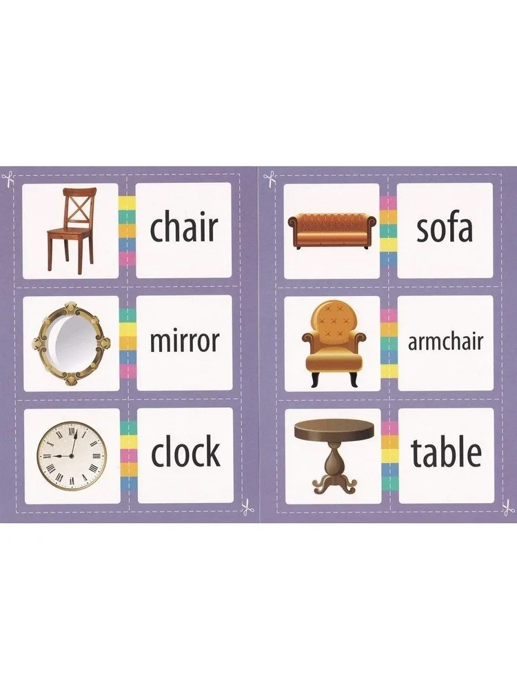 Картинка 25415 Учим английский играя. Уровень 2.(набор карточек+книга) Артикул 107574-20