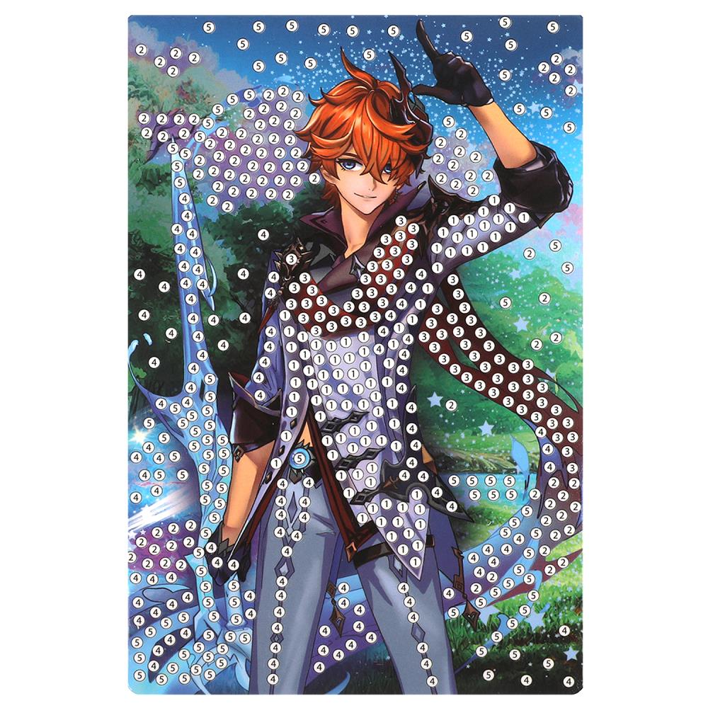 Картинка Алмазная мозаика 10х15 см воин стихий МУЛЬТИ АРТ Артикул AM10X15-10